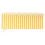 Manual retractable awning with yellow and white striped 3.5x2.5 m by vidaXL, Awnings - Ref: Foro24-3069278, Price: 473,53 €, ...