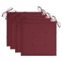 Stapelbare Gartenstühle 4 Stk. massives Teakholz mit Kissen von vidaXL, Gartenstühle - Ref: Foro24-3073388, Preis: 503,34 €, ...