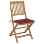 Faltbare Gartenstühle 8 Stück und Kissen Massivholz Akazie von vidaXL, Gartenstühle - Ref: Foro24-3075030, Preis: 408,45 €, R...