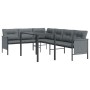 Juego de comedor de jardín 2 piezas acero gris antracita de vidaXL, Conjuntos de jardín - Ref: Foro24-3187260, Precio: 376,13 €