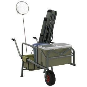 Angelwagen mit Stahlrad und grünem Pulverbeschichtungsschutz von vidaXL, Angeln - Ref: Foro24-94869, Preis: 99,24 €, Rabatt: %