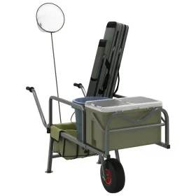 Carrito de pesca con rueda acero recubrimiento en polvo verde by vidaXL, Fishing - Ref: Foro24-94869, Price: 102,44 €, Discou...
