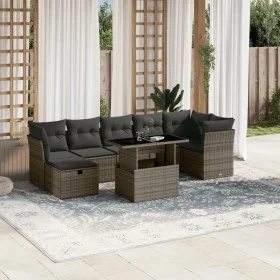 Set de sofás de jardín y cojines 8 piezas ratán sintético gris by vidaXL, Garden sets - Ref: Foro24-3274670, Price: 497,83 €,...