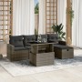 Gartenmöbel-Set, 6-teilig, mit grauen Polstern aus synthetischem Rattan. von vidaXL, Gartensets - Ref: Foro24-3274810, Preis:...