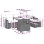Set de muebles de jardín 6 pzas y cojines ratán sintético gris by vidaXL, Garden sets - Ref: Foro24-3274810, Price: 382,99 €,...