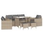 Gartensofa-Set mit 6-teiligen Kissen aus synthetischem Rattan in Beige. von vidaXL, Gartensets - Ref: Foro24-3213553, Preis: ...