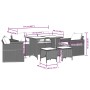 Gartensofa-Set mit 6-teiligen Kissen aus synthetischem Rattan in Beige. von vidaXL, Gartensets - Ref: Foro24-3213553, Preis: ...