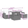 Gartenmöbel-Set, 6-teilig, mit grauen Polstern aus synthetischem Rattan. von vidaXL, Gartensets - Ref: Foro24-3275130, Preis:...