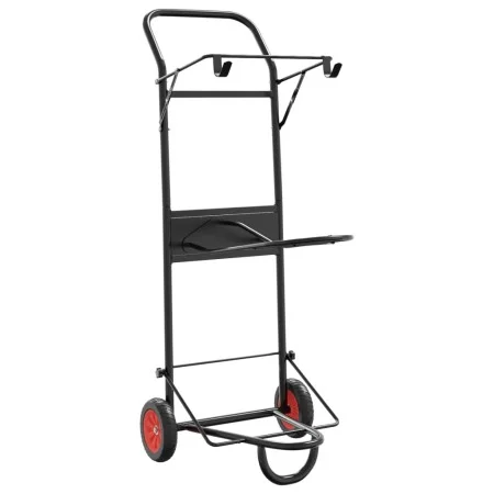 Faltbarer Sattelwagen aus schwarzem Stahl von vidaXL, Zubehör für Pferdezügel - Ref: Foro24-172503, Preis: 141,01 €, Rabatt: %