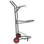 Faltbarer Sattelwagen aus schwarzem Stahl von vidaXL, Zubehör für Pferdezügel - Ref: Foro24-172503, Preis: 143,88 €, Rabatt: %