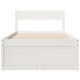 Bed frame with drawers solid white pine wood 90x200 cm by vidaXL, Beds and slatted bases - Ref: Foro24-846793, Price: 178,80 ...
