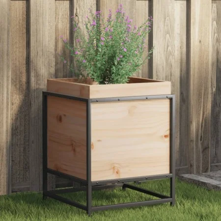 Jardinera de madera maciza de pino 40x40x50 cm by vidaXL, Pots and planters - Ref: Foro24-847018, Price: 52,34 €, Discount: %