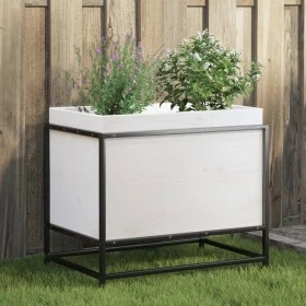 Massive weiße Kiefernholz-Pflanzschale 60x40x50 cm von vidaXL, Töpfe und Pflanzgefäße - Ref: Foro24-847024, Preis: 59,25 €, R...