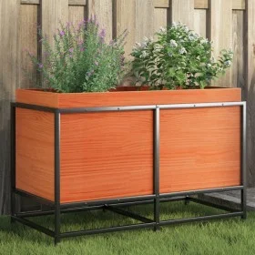 Jardinera de madera maciza pino marrón cera 80x40x50 cm by vidaXL, Pots and planters - Ref: Foro24-847030, Price: 87,10 €, Di...