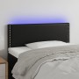 Cabecero con LED cuero sintético negro 90x5x78/88 cm