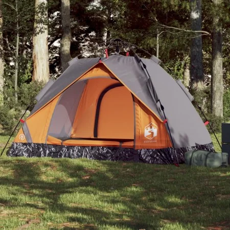 Iglu-Zelt für 2 Personen, schnelles Öffnen, grau/orange. von vidaXL, Zelte - Ref: Foro24-4004191, Preis: 56,18 €, Rabatt: %