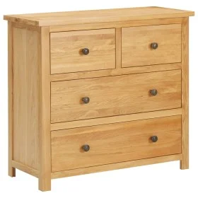 Kommode aus massivem Eichenholz, 80 x 35 x 75 cm von vidaXL, Schubladen - Ref: Foro24-289197, Preis: 336,14 €, Rabatt: %