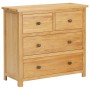 Cajonera de madera de roble macizo 80x35x75 cm de vidaXL, Cajoneras - Ref: Foro24-289197, Precio: 342,82 €, Descuento: %