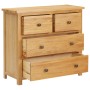 Cajonera de madera de roble macizo 80x35x75 cm de vidaXL, Cajoneras - Ref: Foro24-289197, Precio: 342,82 €, Descuento: %