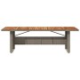 Mesa de jardín superficie madera acacia ratán gris 240x90x75 cm de vidaXL, Mesas de jardín - Ref: Foro24-365596, Precio: 301,...