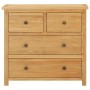 Cajonera de madera de roble macizo 80x35x75 cm de vidaXL, Cajoneras - Ref: Foro24-289197, Precio: 342,82 €, Descuento: %