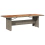 Mesa de jardín superficie madera acacia ratán gris 240x90x75 cm de vidaXL, Mesas de jardín - Ref: Foro24-365596, Precio: 301,...