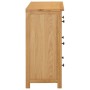 Cajonera de madera de roble macizo 80x35x75 cm de vidaXL, Cajoneras - Ref: Foro24-289197, Precio: 342,82 €, Descuento: %