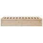 Solid pine wood bed frame 90x190 cm by vidaXL, Beds and slatted bases - Ref: Foro24-846843, Price: 126,71 €, Discount: %