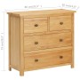 Cajonera de madera de roble macizo 80x35x75 cm de vidaXL, Cajoneras - Ref: Foro24-289197, Precio: 342,82 €, Descuento: %