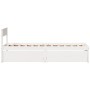 Bed frame with drawers solid white pine wood 75x190 cm by vidaXL, Beds and slatted bases - Ref: Foro24-846808, Price: 159,77 ...