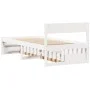 Bed frame with drawers solid white pine wood 75x190 cm by vidaXL, Beds and slatted bases - Ref: Foro24-846808, Price: 154,25 ...