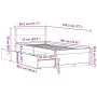 Bed frame with drawers solid white pine wood 75x190 cm by vidaXL, Beds and slatted bases - Ref: Foro24-846808, Price: 154,25 ...
