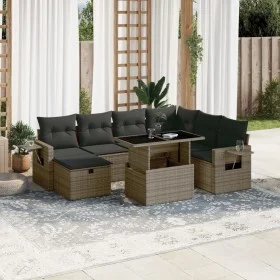 Set de sofás de jardín y cojines 8 piezas ratán sintético gris by vidaXL, Garden sets - Ref: Foro24-3275000, Price: 517,59 €,...
