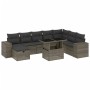 Gartenmöbel-Set 9-teilig mit grauen Polstern aus synthetischem Rattan von vidaXL, Gartensets - Ref: Foro24-3275350, Preis: 59...