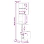 Küchenmöbel aus braunem Eichen-Ingenieurholz, 35x50x180 cm. von vidaXL, Küchenschränke - Ref: Foro24-840764, Preis: 95,47 €, ...