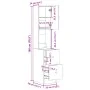Mueble de cocina madera ingeniería marrón roble 35x50x180 cm de vidaXL, Armarios de cocina - Ref: Foro24-840764, Precio: 94,0...
