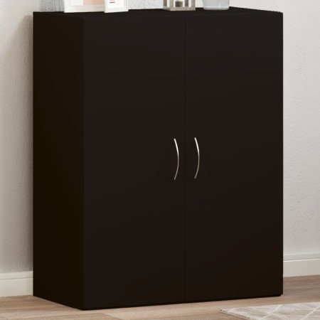 Schwarzer Aktenschrank aus Holzwerkstoff, 60 x 32 x 77,5 cm von vidaXL, Aktenschränke - Ref: Foro24-840766, Preis: 63,10 €, R...