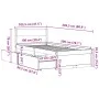 Bed frame with drawers solid brown pine wood 100x200cm by vidaXL, Beds and slatted bases - Ref: Foro24-846791, Price: 185,60 ...