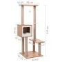 Cat scratching post with sisal scratching mat 129 cm by vidaXL, Cat furniture - Ref: Foro24-170917, Price: 113,69 €, Discount: %