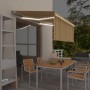 Manuell ausfahrbare Markise mit gelben und weißen Jalousien 3,5 x 2,5 m von vidaXL, Markisen - Ref: Foro24-3069403, Preis: 44...