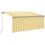 Manuell ausfahrbare Markise mit gelben und weißen Jalousien 3,5 x 2,5 m von vidaXL, Markisen - Ref: Foro24-3069398, Preis: 25...