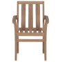 Stapelbare Gartenstühle 6 Stück aus massivem Teakholz mit Kissen von vidaXL, Gartenstühle - Ref: Foro24-3073415, Preis: 772,7...