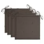 Stapelbare Gartenstühle 4 Stück aus massivem Teakholz mit Kissen von vidaXL, Gartenstühle - Ref: Foro24-3073387, Preis: 503,1...