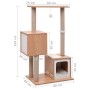 Katzenkratzbaum mit Sisal-Kratzmatte 104 cm von vidaXL, Katzenmöbel - Ref: Foro24-170923, Preis: 118,87 €, Rabatt: %