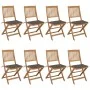 8 Stück klappbare Gartenstühle und Kissen aus massivem Akazienholz von vidaXL, Gartenstühle - Ref: Foro24-3075029, Preis: 418...