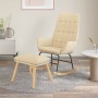 Rocking chair with cream fabric stool by vidaXL, Rocking chairs - Ref: Foro24-3097706, Price: 149,24 €, Discount: %