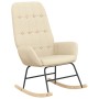 Rocking chair with cream fabric stool by vidaXL, Rocking chairs - Ref: Foro24-3097706, Price: 149,24 €, Discount: %