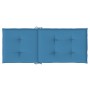Stuhlkissen mit hoher Rückenlehne, 4 Stück, blauer Melange-Stoff, 120x50x4 cm. von vidaXL, Kissen für Stühle und Sofas - Ref:...
