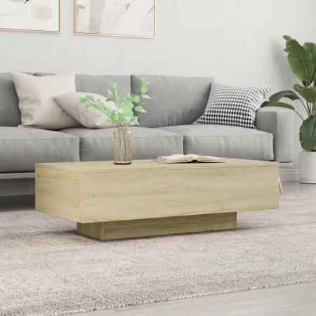 Mesa de centro madera de ingeniería roble Sonoma 100x49,5x31 cm de vidaXL, Mesas de centro - Ref: Foro24-834894, Precio: 47,9...
