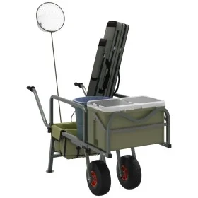 Carrito de pesca 2 ruedas acero recubrimiento en polvo verde by vidaXL, Fishing - Ref: Foro24-94870, Price: 125,19 €, Discoun...
